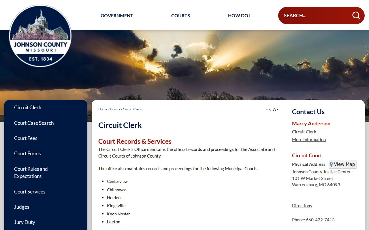 Johnson County Circuit Clerk Case.net instructions